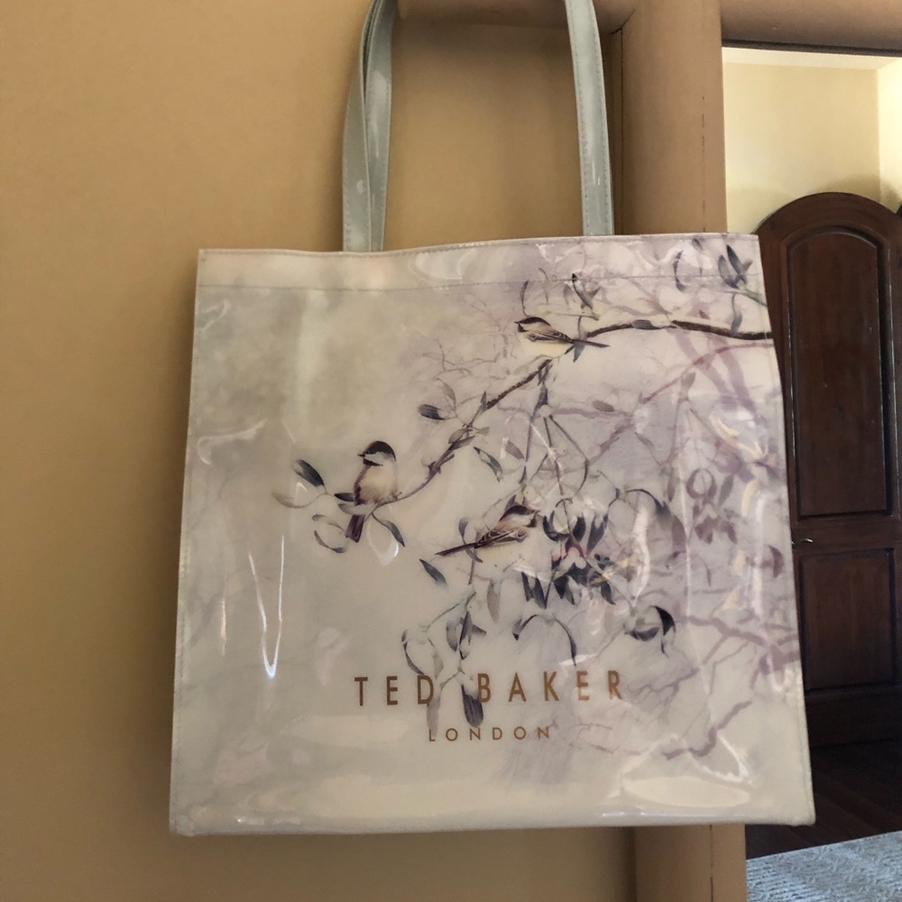 Ted Baker London Tote Polyvinyl Structured Book Bag Spring Print
